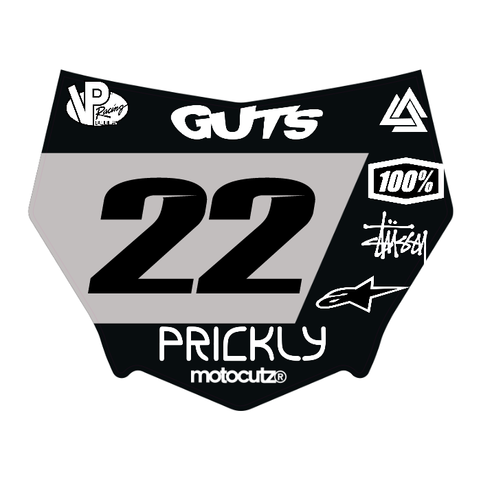 CUSTOM MOTOCUTZ FRONT PLATE DECAL