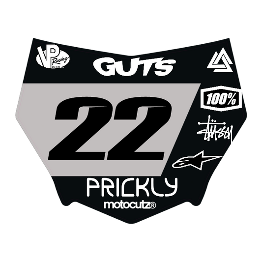 CUSTOM MOTOCUTZ FRONT PLATE DECAL