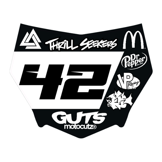 CUSTOM MOTOCUTZ FRONT PLATE DECAL
