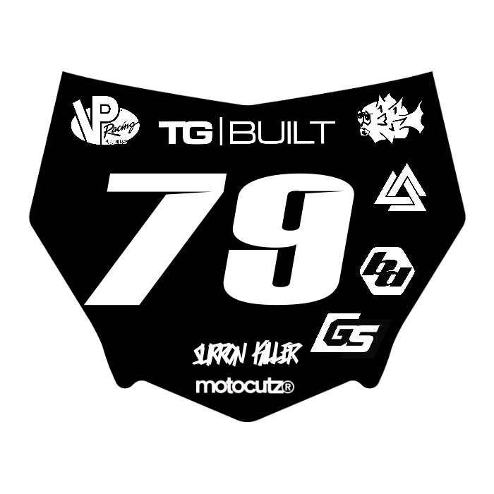 CUSTOM MOTOCUTZ FRONT PLATE DECAL