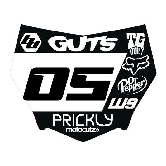 CUSTOM MOTOCUTZ FRONT PLATE DECAL