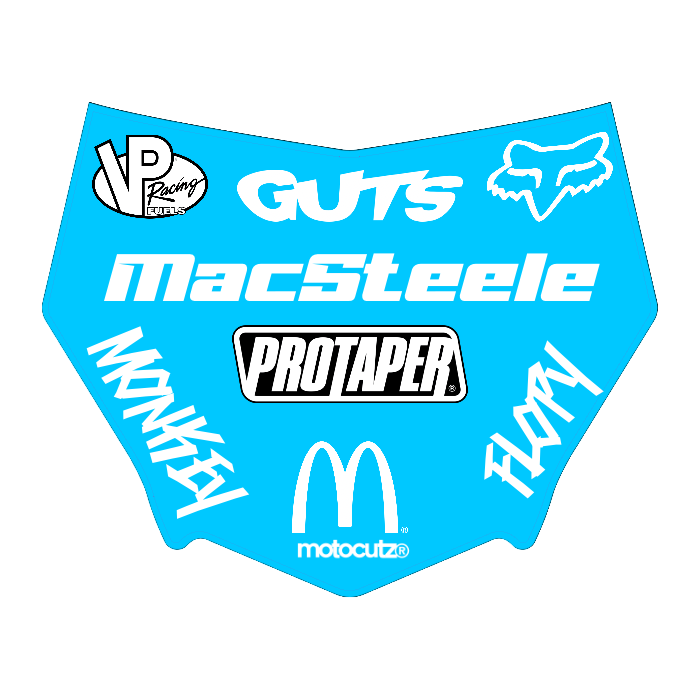 CUSTOM MOTOCUTZ FRONT PLATE DECAL