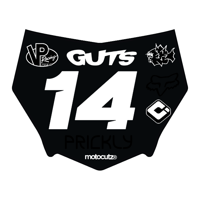 CUSTOM MOTOCUTZ FRONT PLATE DECAL