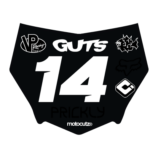 CUSTOM MOTOCUTZ FRONT PLATE DECAL