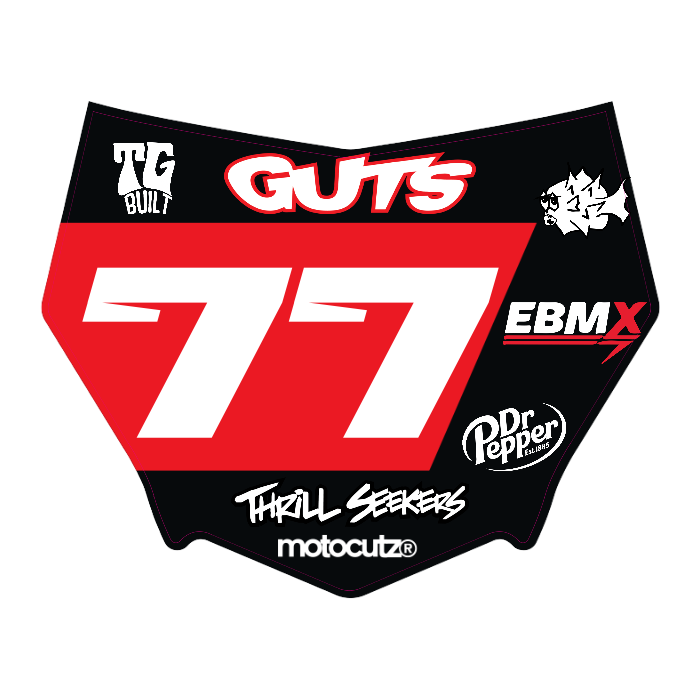 CUSTOM MOTOCUTZ FRONT PLATE DECAL