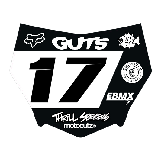 CUSTOM MOTOCUTZ FRONT PLATE DECAL