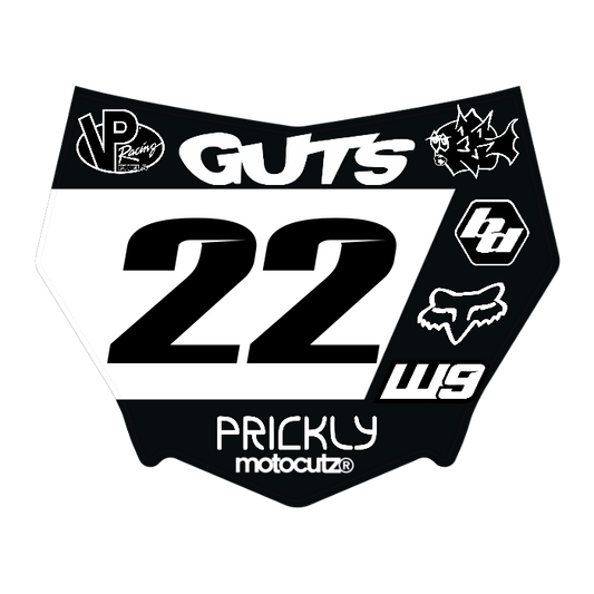 CUSTOM MOTOCUTZ FRONT PLATE DECAL