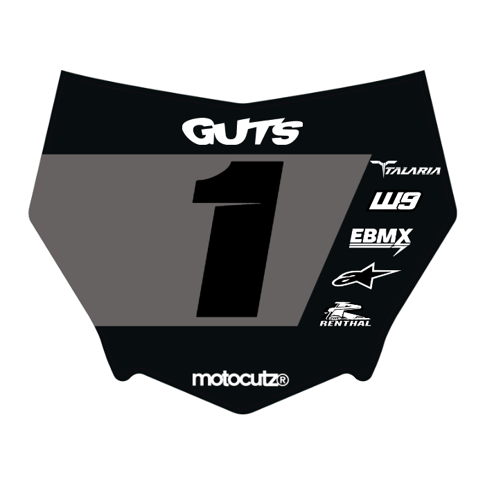 CUSTOM MOTOCUTZ FRONT PLATE DECAL