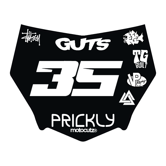 CUSTOM MOTOCUTZ FRONT PLATE DECAL