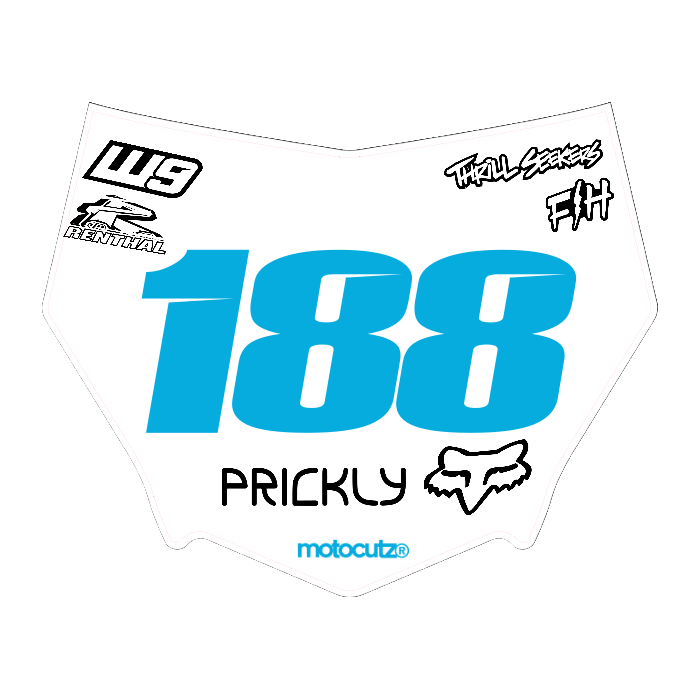 CUSTOM MOTOCUTZ FRONT PLATE DECAL