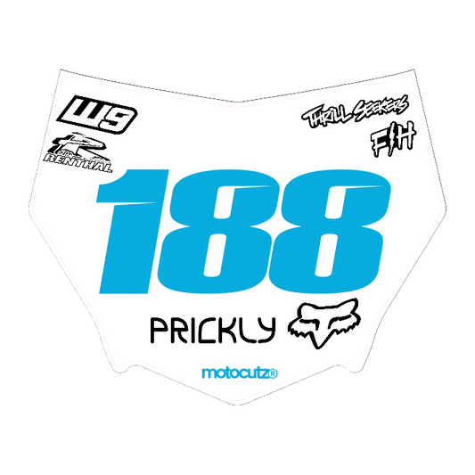 CUSTOM MOTOCUTZ FRONT PLATE DECAL