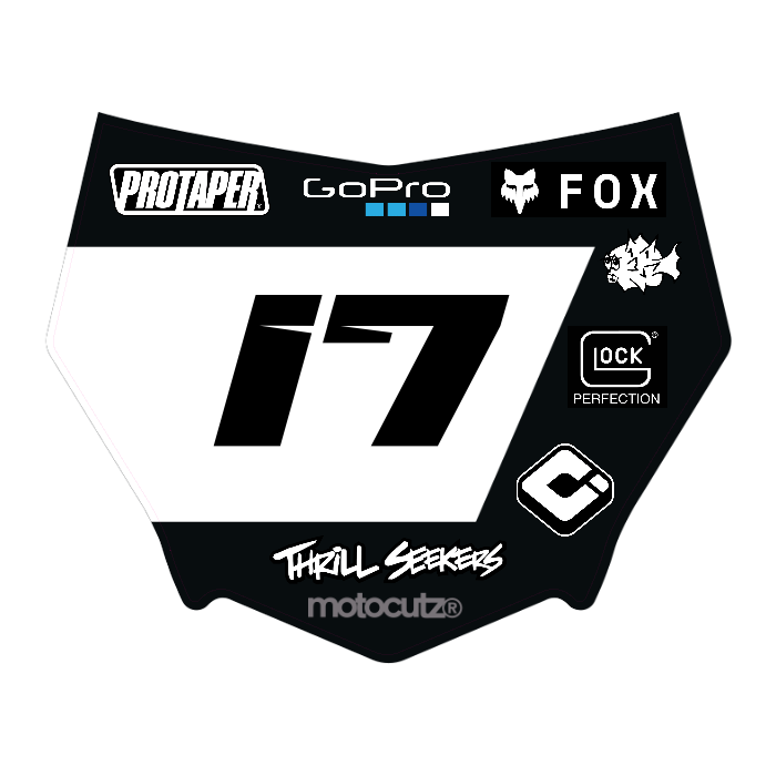 CUSTOM MOTOCUTZ FRONT PLATE DECAL