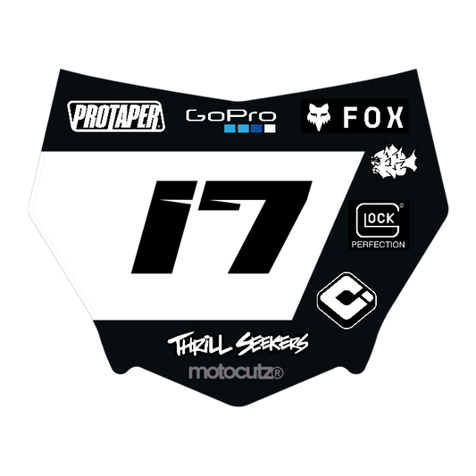CUSTOM MOTOCUTZ FRONT PLATE DECAL