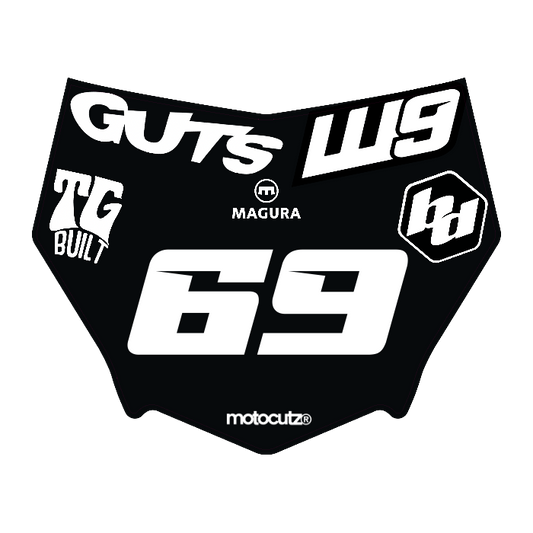 CUSTOM MOTOCUTZ FRONT PLATE DECAL
