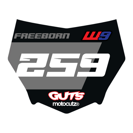 CUSTOM MOTOCUTZ FRONT PLATE DECAL