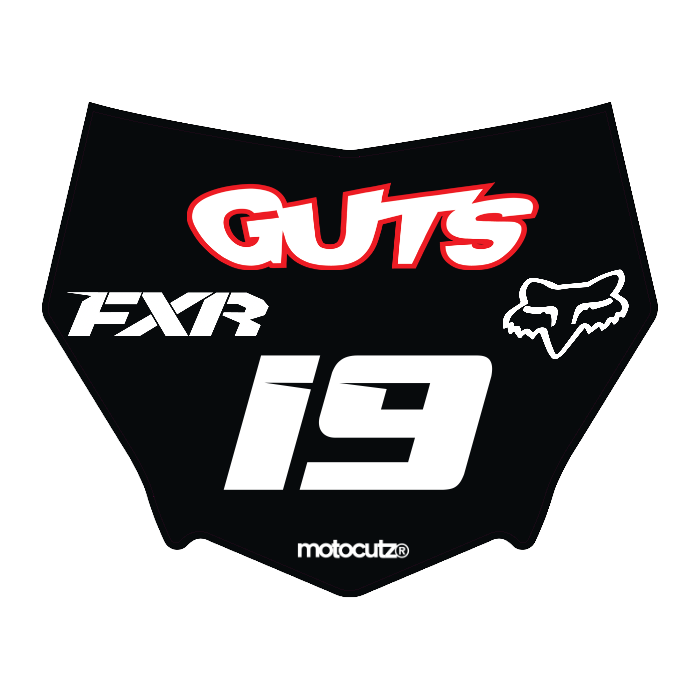 CUSTOM MOTOCUTZ FRONT PLATE DECAL