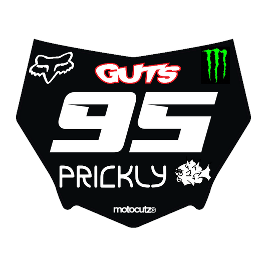 CUSTOM MOTOCUTZ FRONT PLATE DECAL