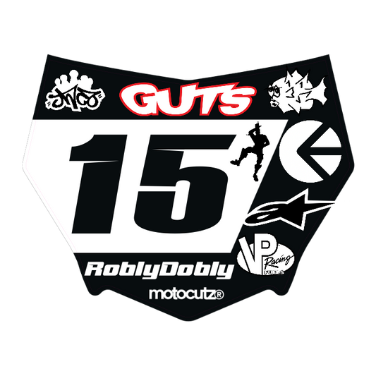 CUSTOM MOTOCUTZ FRONT PLATE DECAL
