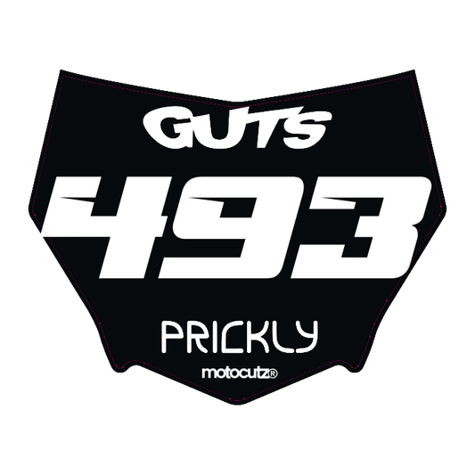 CUSTOM MOTOCUTZ FRONT PLATE DECAL