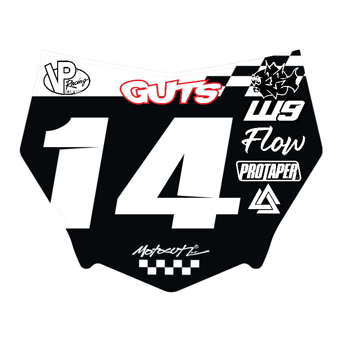 CUSTOM MOTOCUTZ FRONT PLATE DECAL