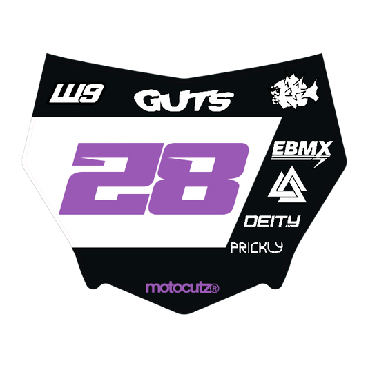CUSTOM MOTOCUTZ FRONT PLATE DECAL