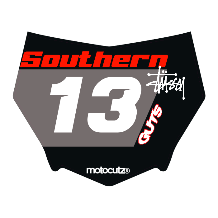 CUSTOM MOTOCUTZ FRONT PLATE DECAL