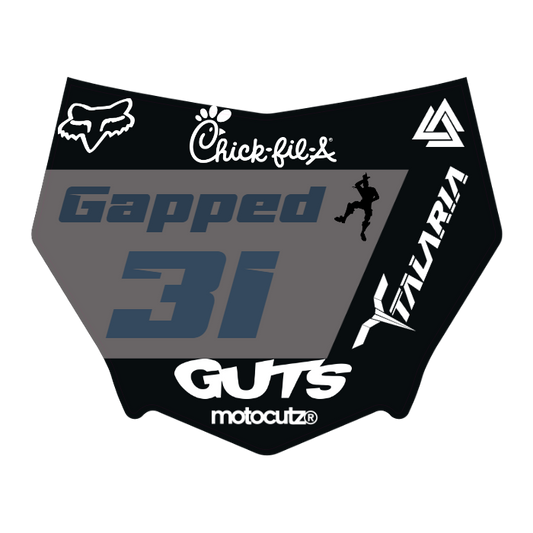 CUSTOM MOTOCUTZ FRONT PLATE DECAL