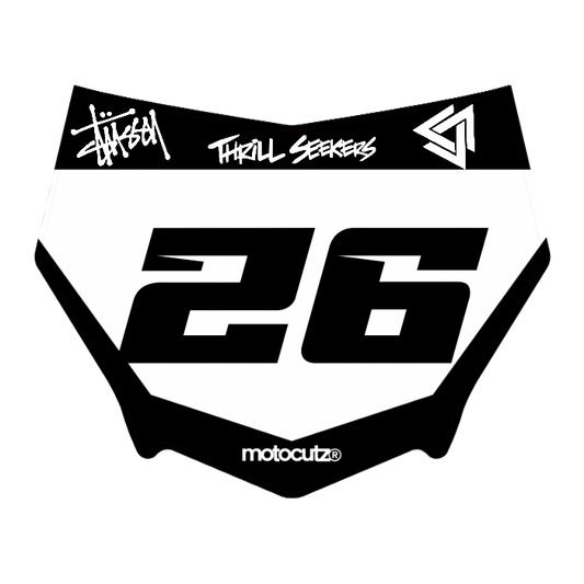 CUSTOM MOTOCUTZ FRONT PLATE DECAL