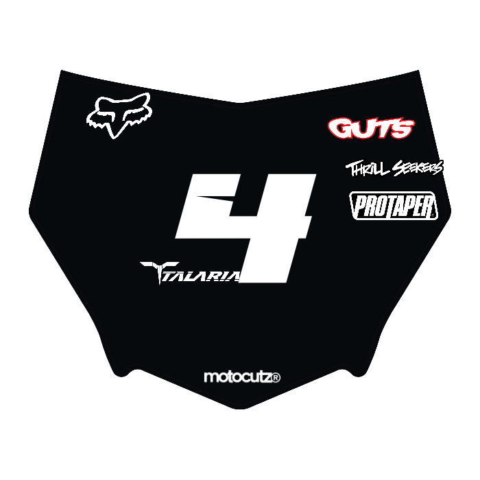 CUSTOM MOTOCUTZ FRONT PLATE DECAL