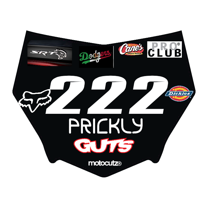 CUSTOM MOTOCUTZ FRONT PLATE DECAL