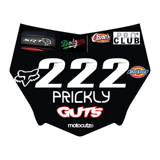 CUSTOM MOTOCUTZ FRONT PLATE DECAL