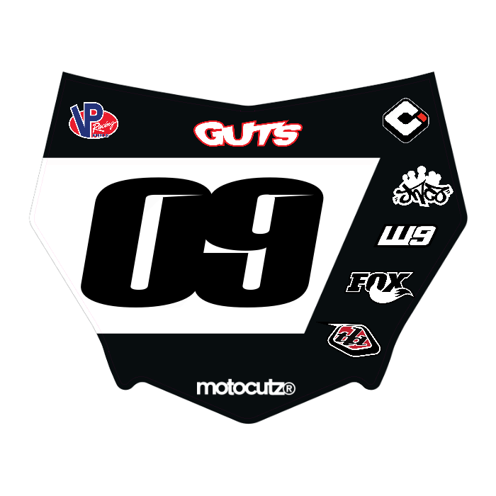 CUSTOM MOTOCUTZ FRONT PLATE DECAL