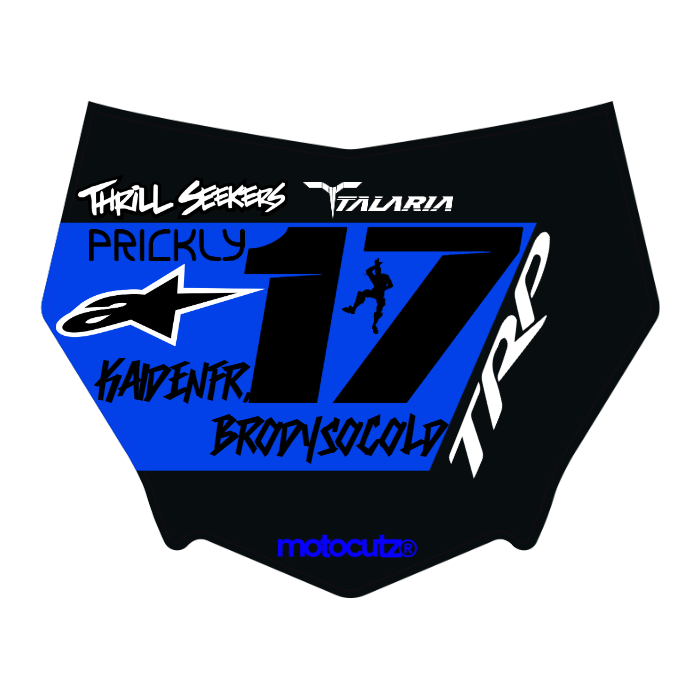 CUSTOM MOTOCUTZ FRONT PLATE DECAL