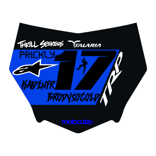 CUSTOM MOTOCUTZ FRONT PLATE DECAL