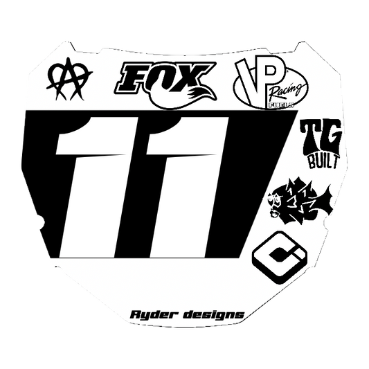 CUSTOM ODI NUMBER PLATE DECAL
