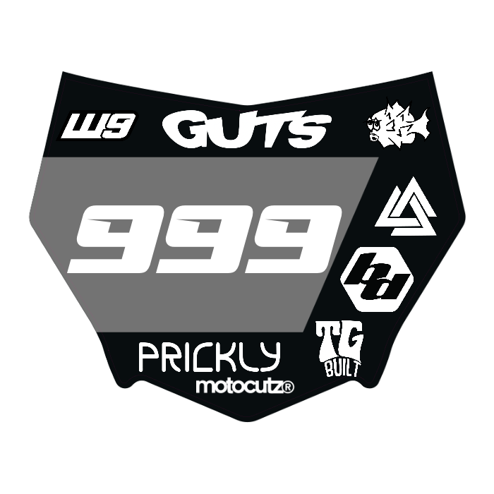CUSTOM MOTOCUTZ FRONT PLATE DECAL