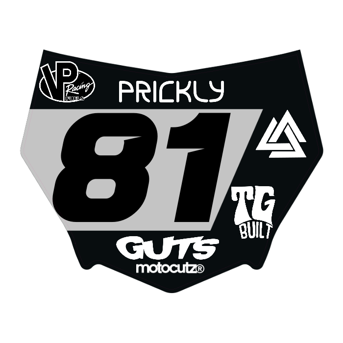CUSTOM MOTOCUTZ FRONT PLATE DECAL