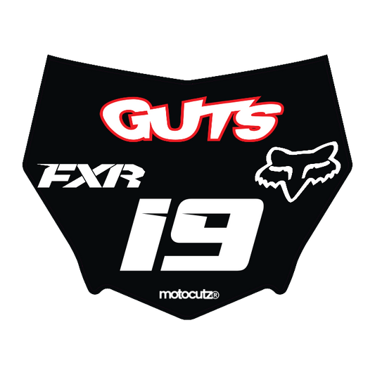 CUSTOM MOTOCUTZ FRONT PLATE DECAL