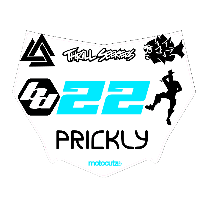 CUSTOM MOTOCUTZ FRONT PLATE DECAL