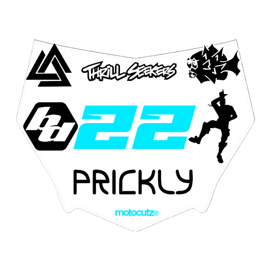 CUSTOM MOTOCUTZ FRONT PLATE DECAL