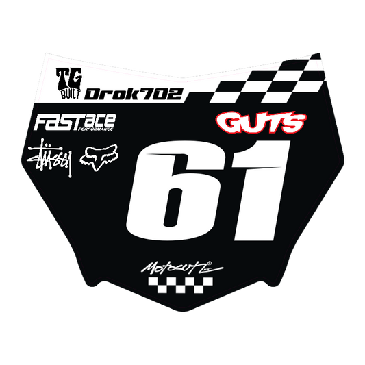 CUSTOM MOTOCUTZ FRONT PLATE DECAL