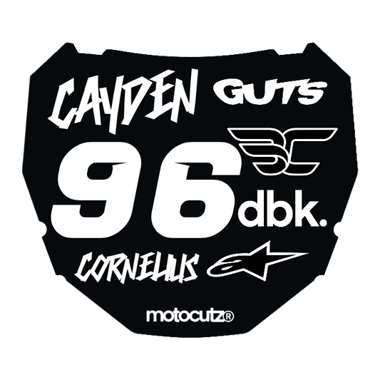 CUSTOM ODI NUMBER PLATE DECAL