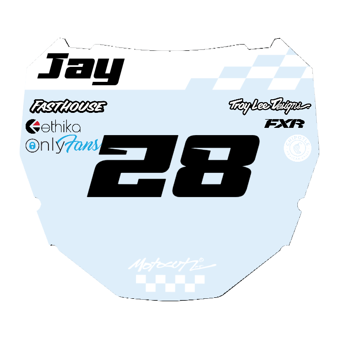 CUSTOM ODI NUMBER PLATE DECAL