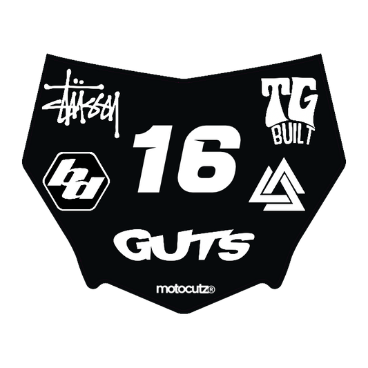 CUSTOM MOTOCUTZ FRONT PLATE DECAL