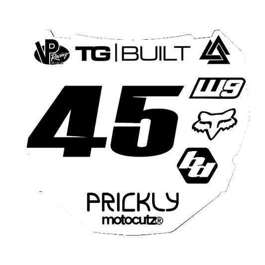 CUSTOM ODI NUMBER PLATE DECAL
