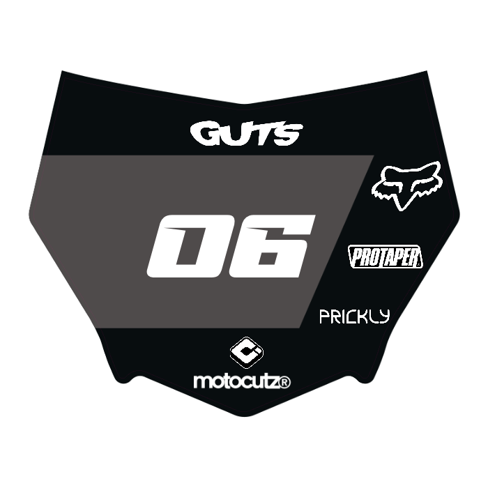 CUSTOM MOTOCUTZ FRONT PLATE DECAL
