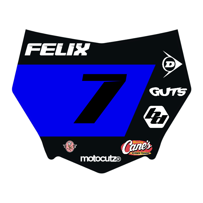 CUSTOM MOTOCUTZ FRONT PLATE DECAL
