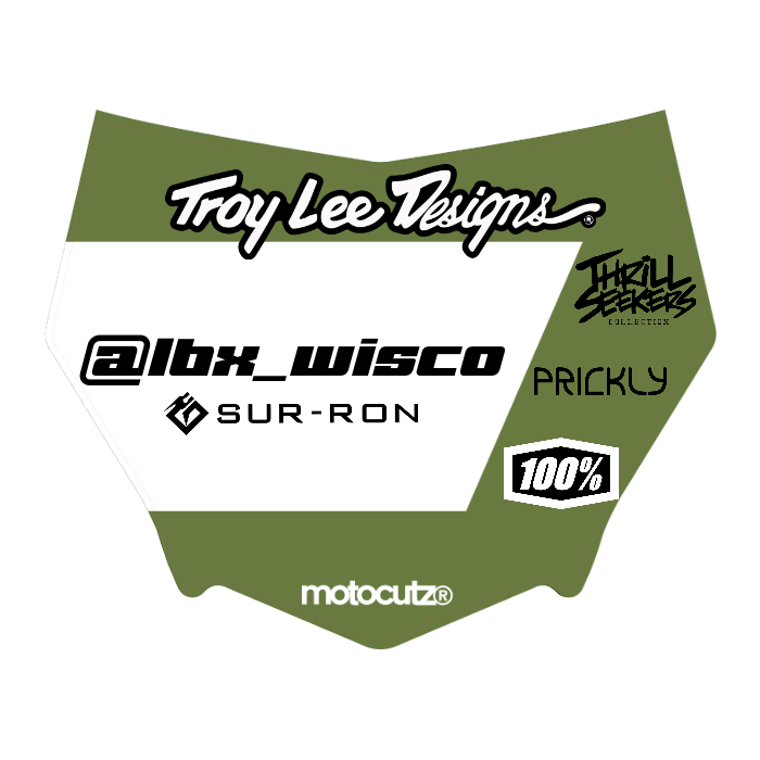 CUSTOM MOTOCUTZ FRONT PLATE DECAL