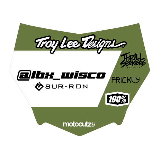 CUSTOM MOTOCUTZ FRONT PLATE DECAL