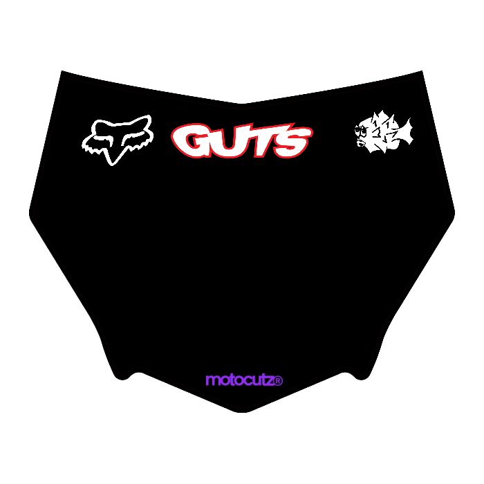 CUSTOM MOTOCUTZ FRONT PLATE DECAL